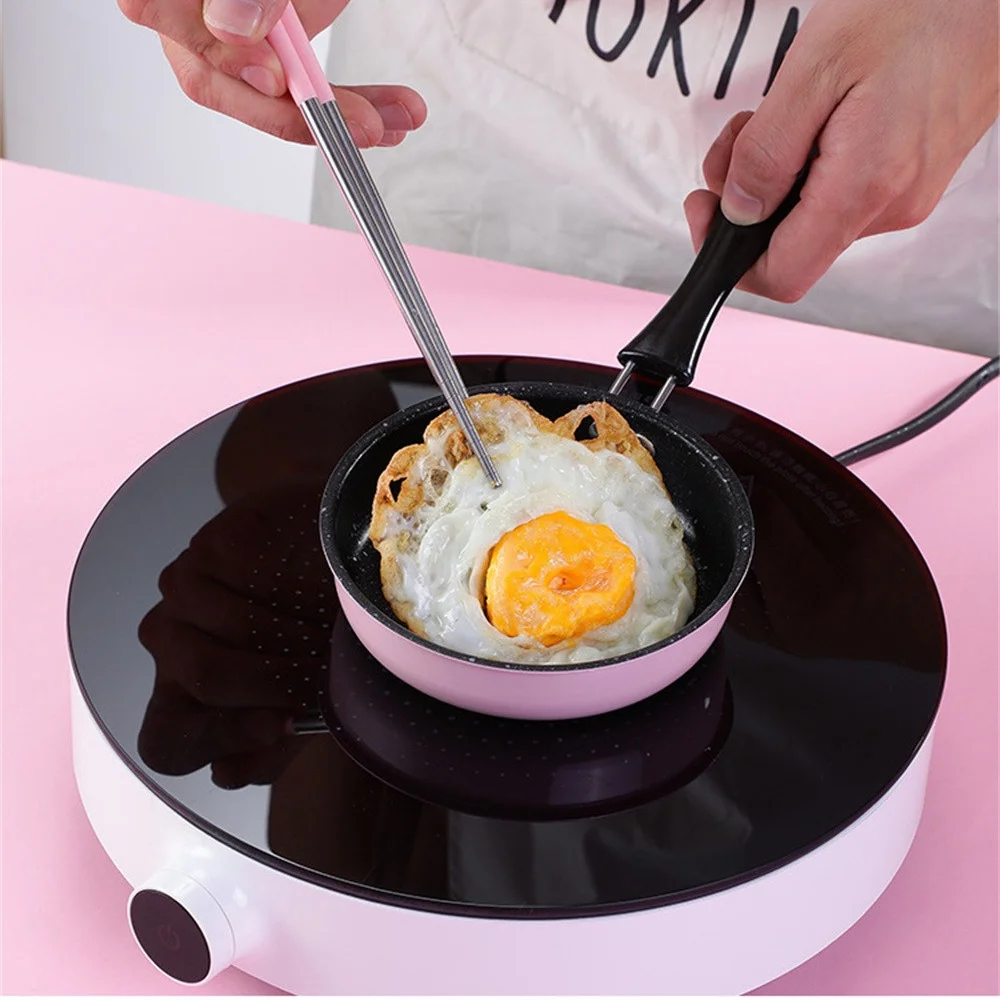 12cm Small Nonstick Frying Pan for Household Fried Egg Pancakes Round Mini Saucepan New, Size: 4.7 in