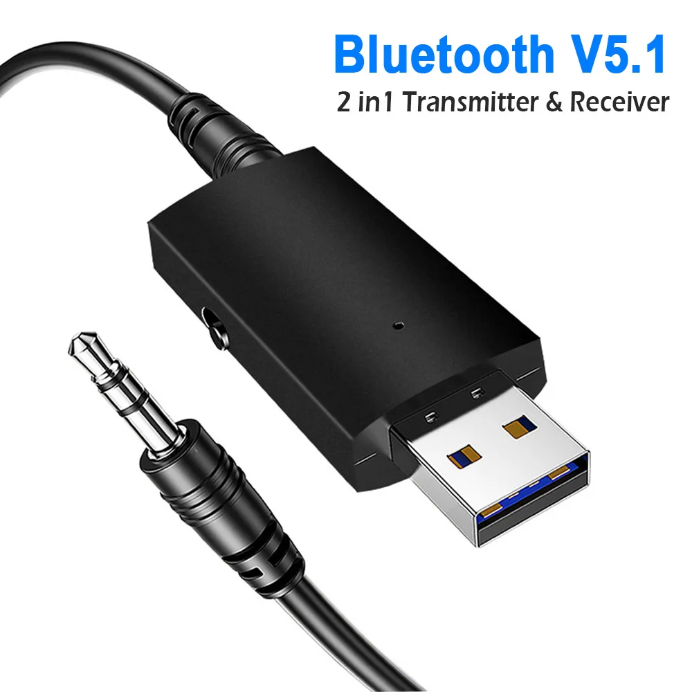 

Car AUX Wireless Bluetooth 5.1 Transceiver Adapter 3.5mm Car Music Audio Aux Transmitter for Car Radio Mp3 Speaker Player