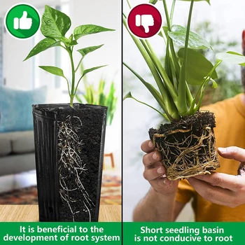 20PCS Deep Plant Nursery Pots Beneficial to Plant Root Growth Design for Garden Office and Balcony Decor 1