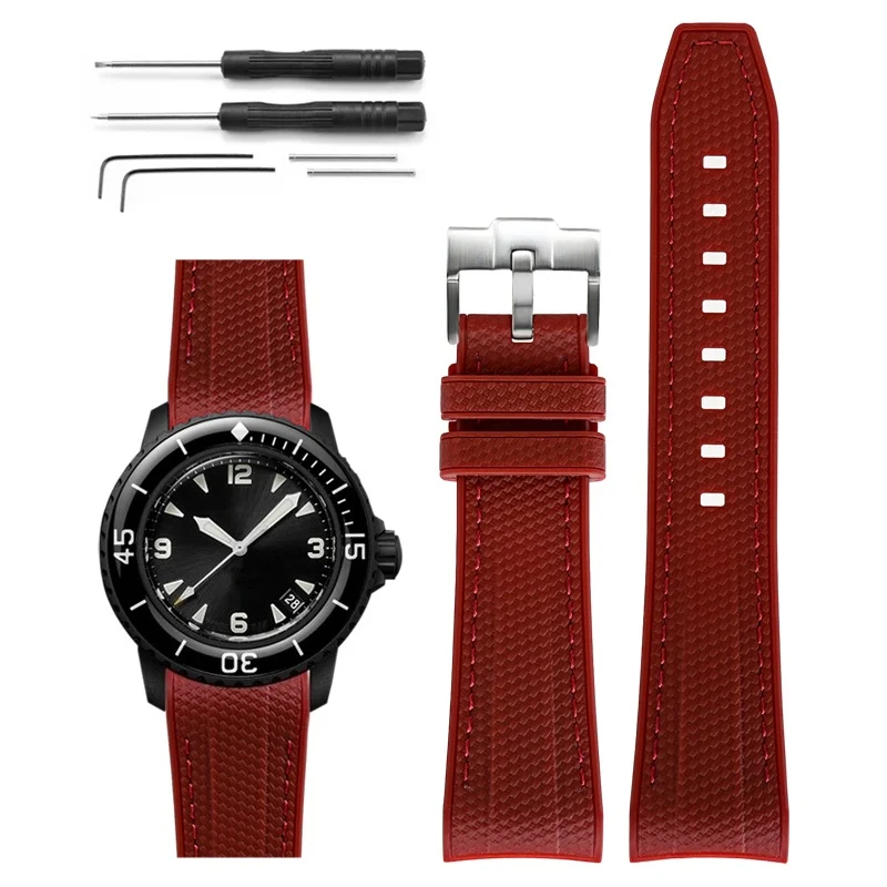 Enhanced Silicone Waterproof Sport Watch Strap for Men - Soft and Durable Wristband Accessory