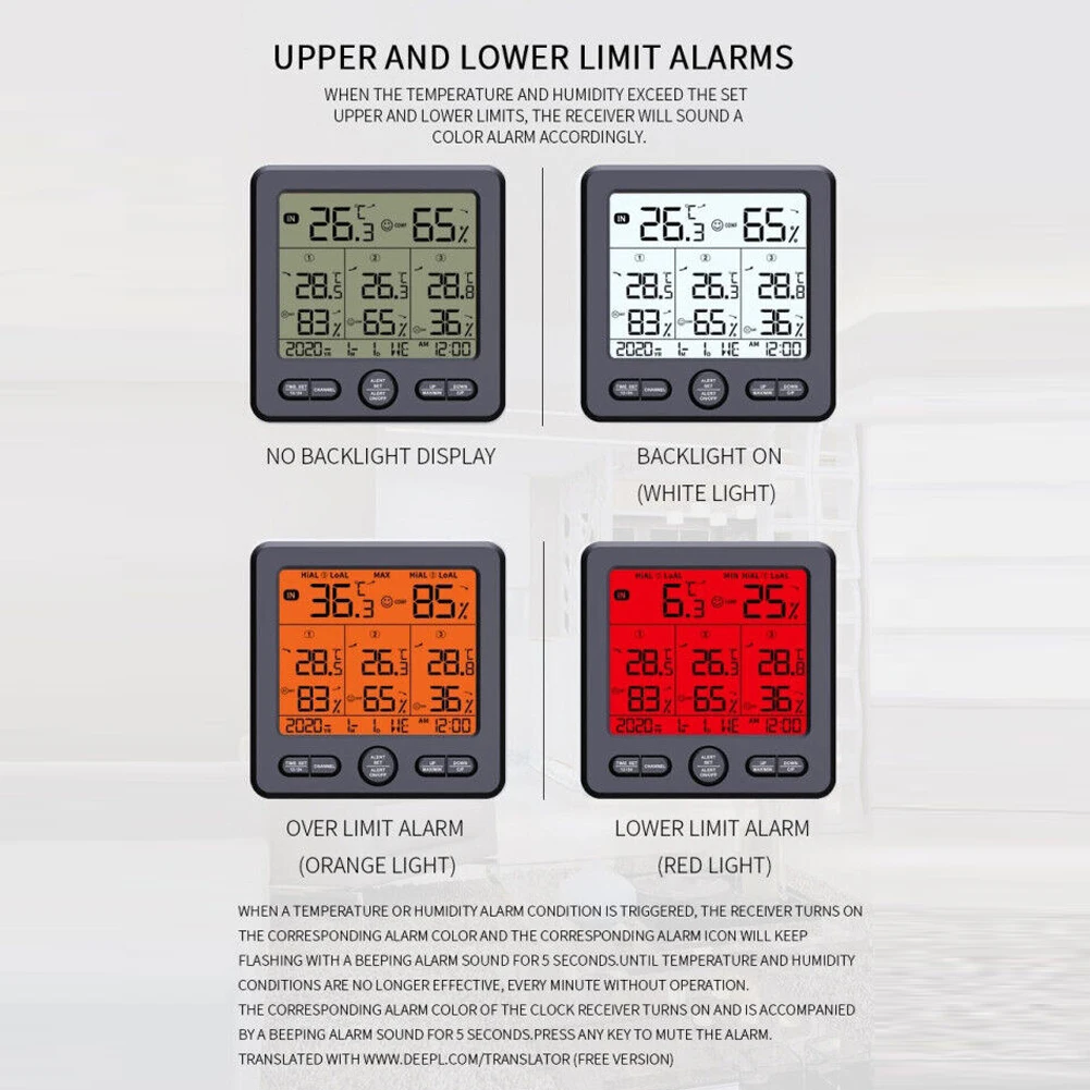 

Комнатный и Уличный Термометр, Цифровая метеостанция, точное измерение температуры, компактный и портативный, легко читаемый дисплей