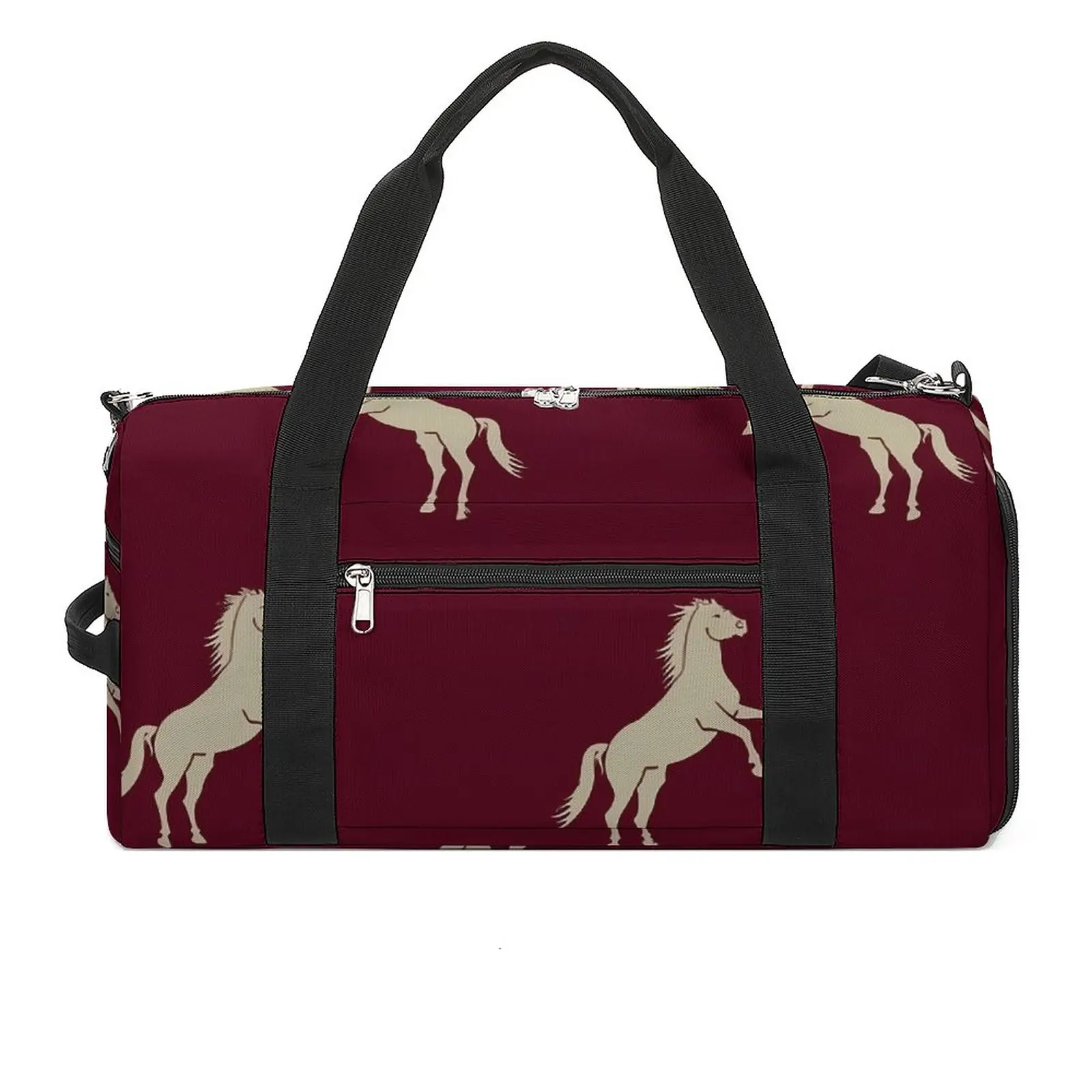 

Gold Horse Sport Bags Animal Print Gym Accessories Gym Bag Weekend Male Female Custom Handbag Training Novelty Fitness Bag