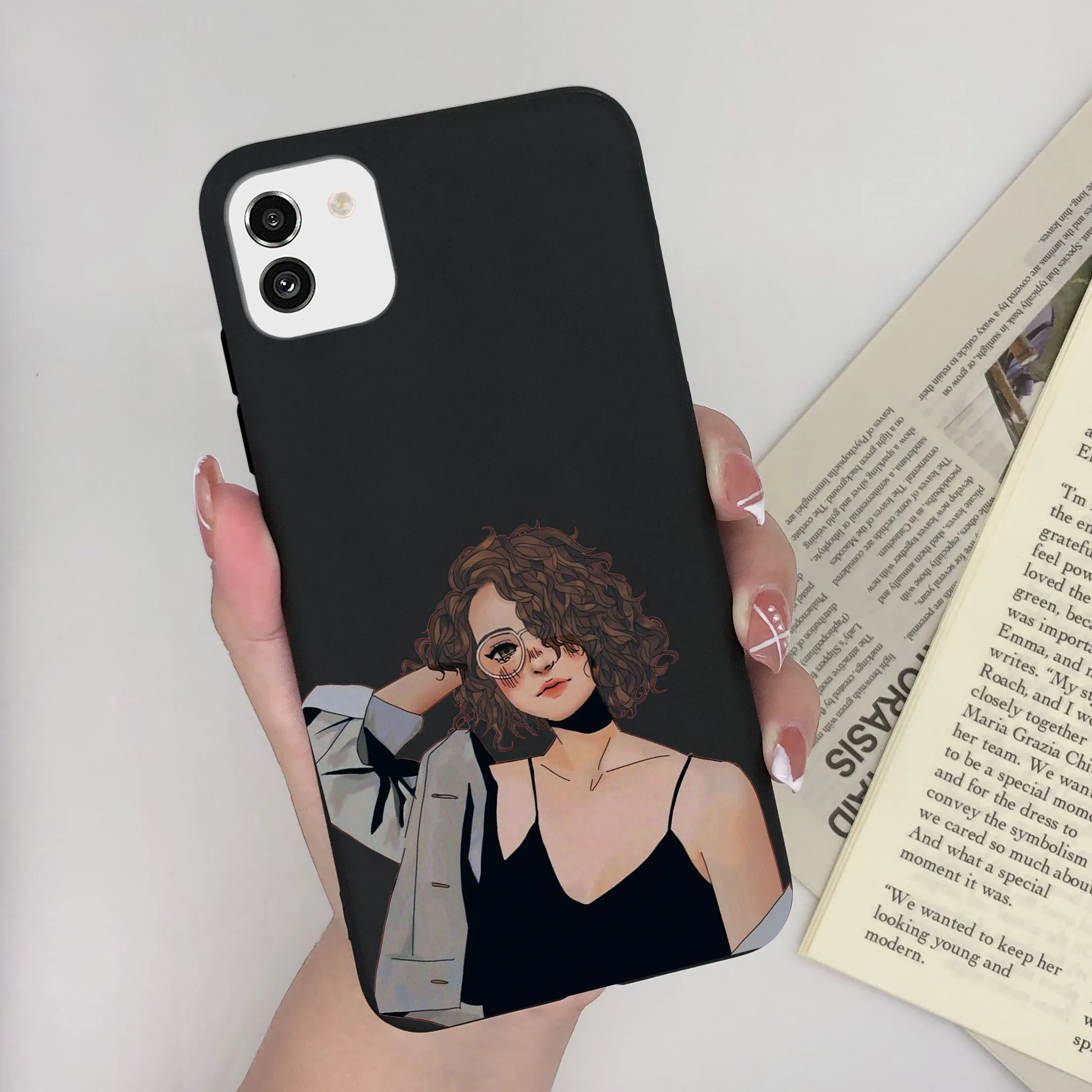 Cute Painted Soft Silicone Bumper Cover for Samsung Galaxy A03 Series