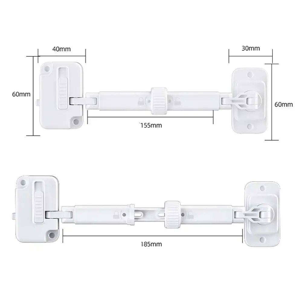 Perforation-free Window Stopper Window Latch ABS Sliding Flat Window Child Safety Lock Anti-theft Sliding Window-Lock