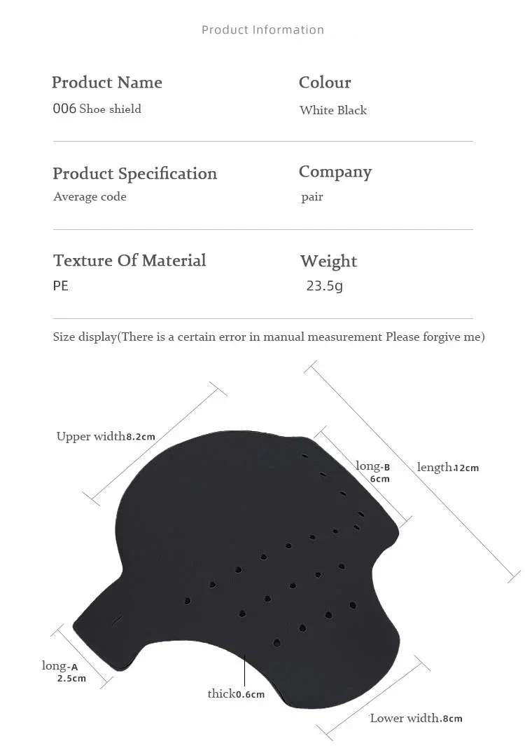 1 Paar Schuhe, Bäume, Sneaker, Anti-Falten-Falten-Schutz, waschbarer Schutz, faltige Biege, Zehenkappe, Stützstrecker, leicht – Detail 1