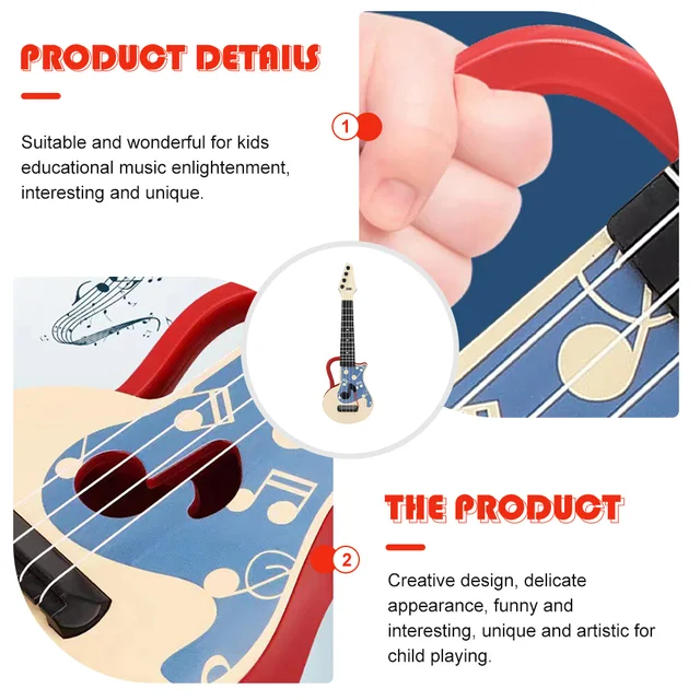 Kids Ukulele Guitar Toy Toddler Music Toy Instruments Toy Musical Toy Yukri Toy Early Education Enlightenment Guitar 3