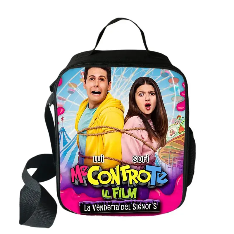 

Мультяшный студенческий Ланчбокс через плечо для борьбы со мной, термоизоляционная сумка для еды, сумка для ланча с 3D принтом, Изолированные сумки для пикника, сумки для льда