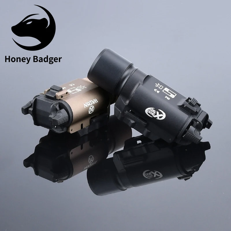 Lampe Tactique Pour Arme WADSN 400 Lumens - Modèle Style Surefire X300 - Noir