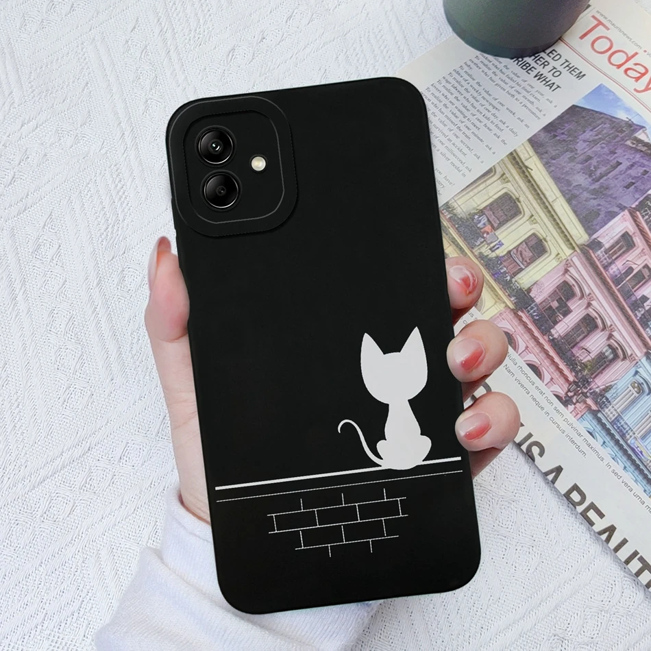 thumbnail image 1 of For Samsung Galaxy A04 A04E A04S Phone Case Cat Camera Protection Liquid Silicone Back Cover For Samsung A 04 E S Bumper Shell, 1 of 5