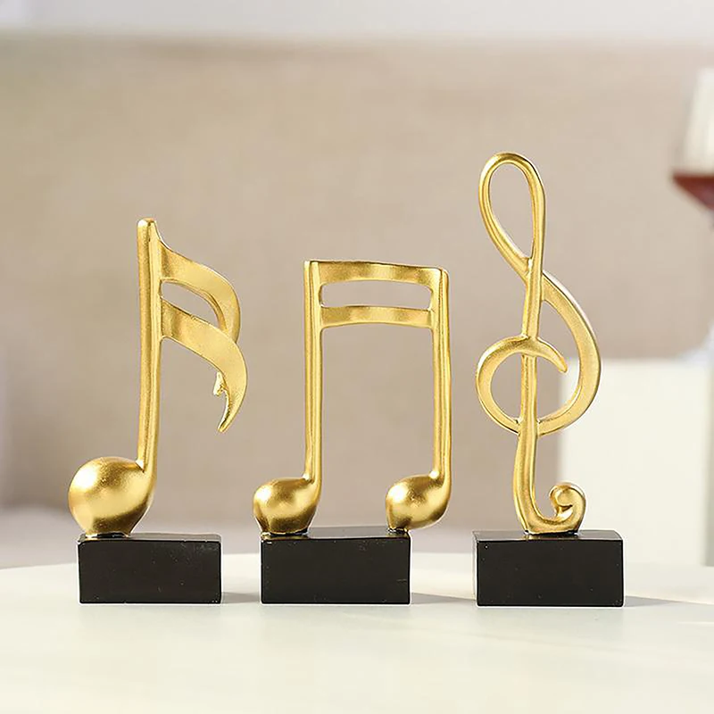 Simple Musical Notes Model Advanced Ornaments Wine Cooler TV Cabinet Living Room Home Desk Fashion Decoration Resin Crafts Gifts