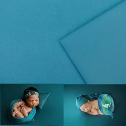 Luxury Newborn Photography Prop Blanket - Premium Backdrop Fabric - 150X170cm background (Peacock blue)