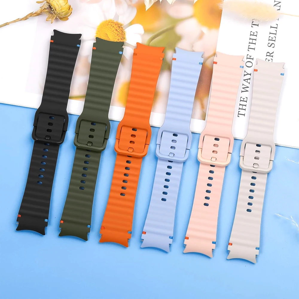 No Gaps Sportarmband für Samsung Galaxy Watch 7/FE/4/5/6 Classic/5 Pro 40 44 mm Correa-Armband Silikongürtel Galaxy Watch 7 Armbänder – Detail 7