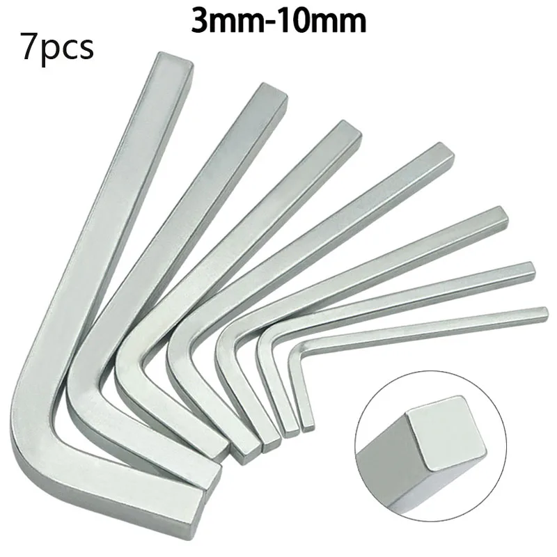 3-10mm L Shape Square Head Wrench Universal Wrench 4 Point Chromium Vanadium Steel Screwdriver for Tighten Square Screw universal wrench square head wrench