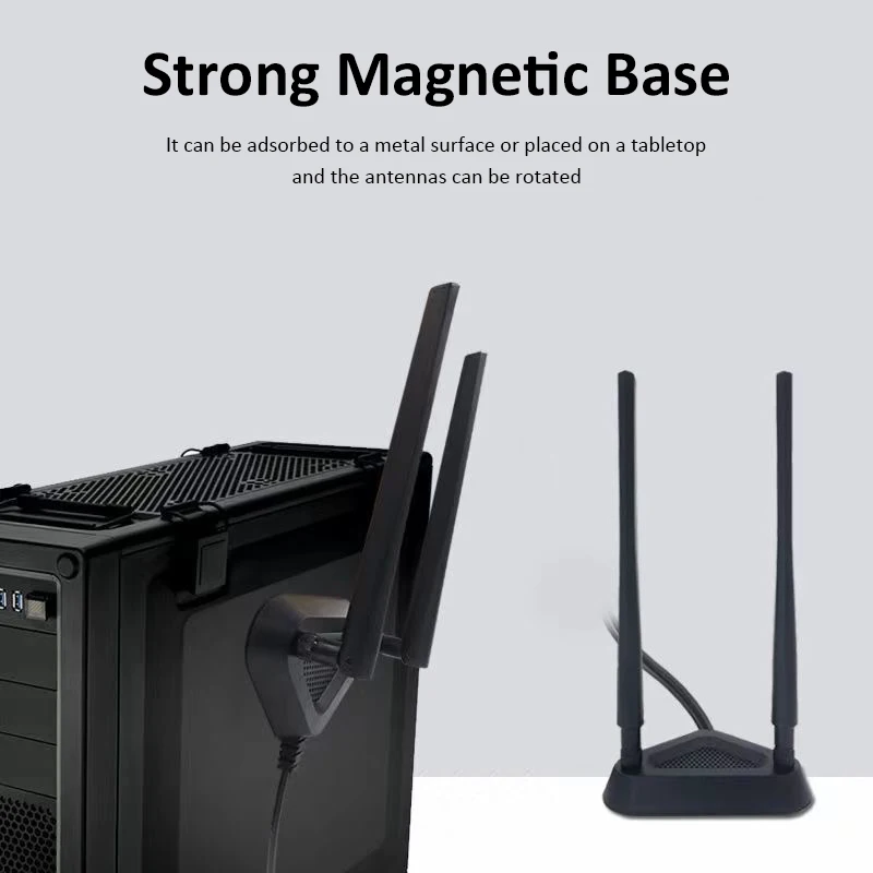 High Gain 2.4G 5.8G 5G Dual Frequency Extension Cable External Antenna Magnetic