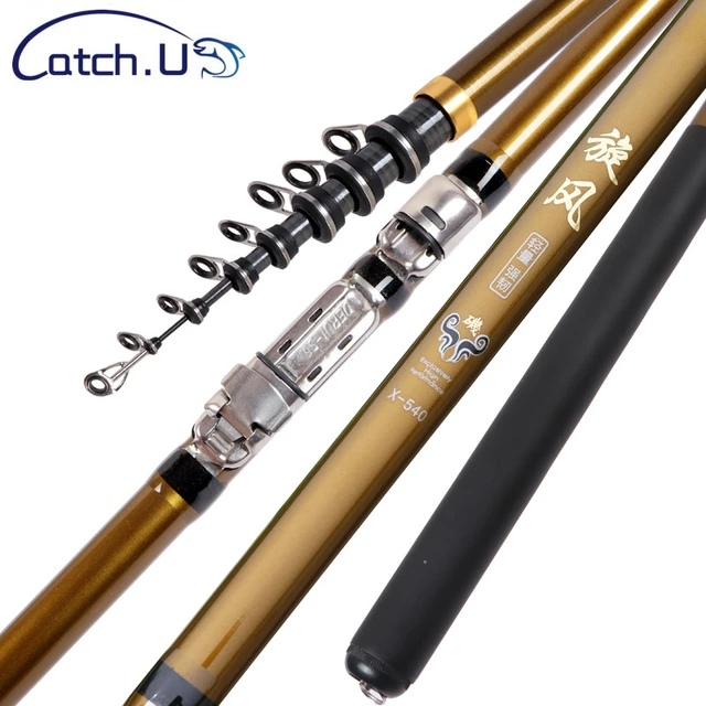 Catch.u Rock Fishing Rod Carbon Fiber Telescopic Spinning Fishing