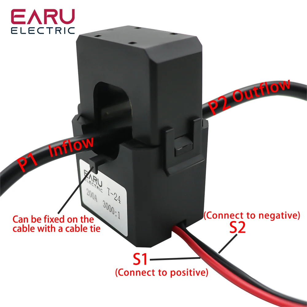 Sensor de transformador de corriente de núcleo abierto, abrazadera de transformador de alta frecuencia, Micro, AC, tipo abierto CT, 80A, 120A, 200A, 300A, 500A, 750A, 3000/1