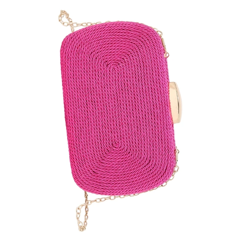 Fashionable Handwoven Box Evening Bag Crossbody Purse Handbag for a Modern Touch E74B