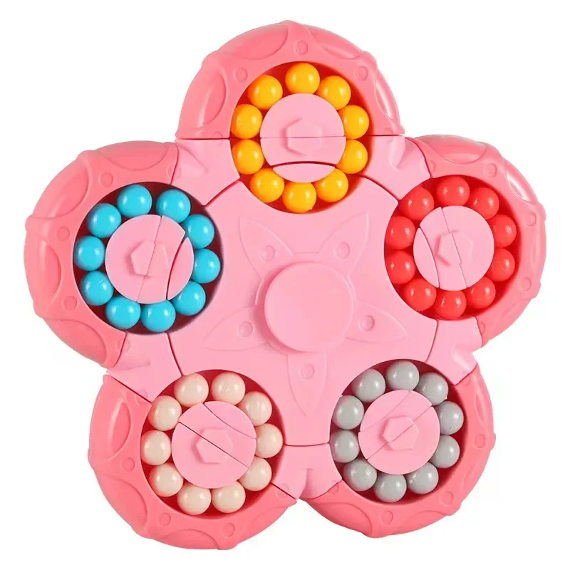 Rotating Magic Beans Cube Creative Pen Holder Kids Adults Stress Relief Spinning Bead Puzzles Children Intelligence Game fidget toys puzzle toys anti stress toys puzzle cube magic puzzle cube