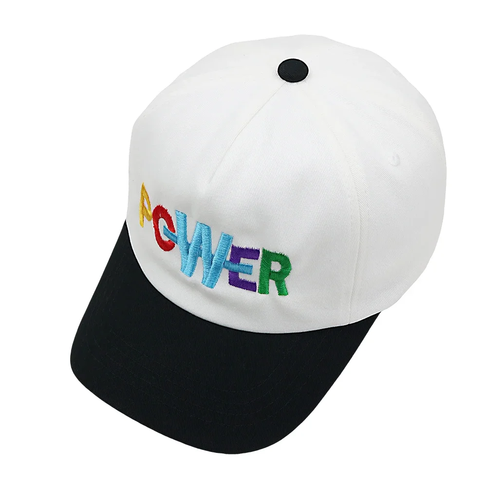 POWER Baseball Cap Embroidery GD Trucker Hat High Quality Retro Double Color Woman Cap Adjustable Buckle Unisex 6