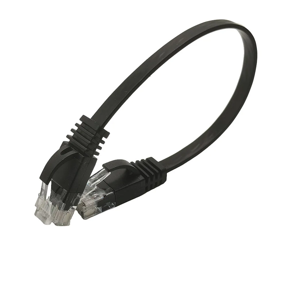 Ultra short 0.2M 0.5M Cable CAT6 Flat UTP Ethernet Network Cable RJ45 Patch LAN Cable Black