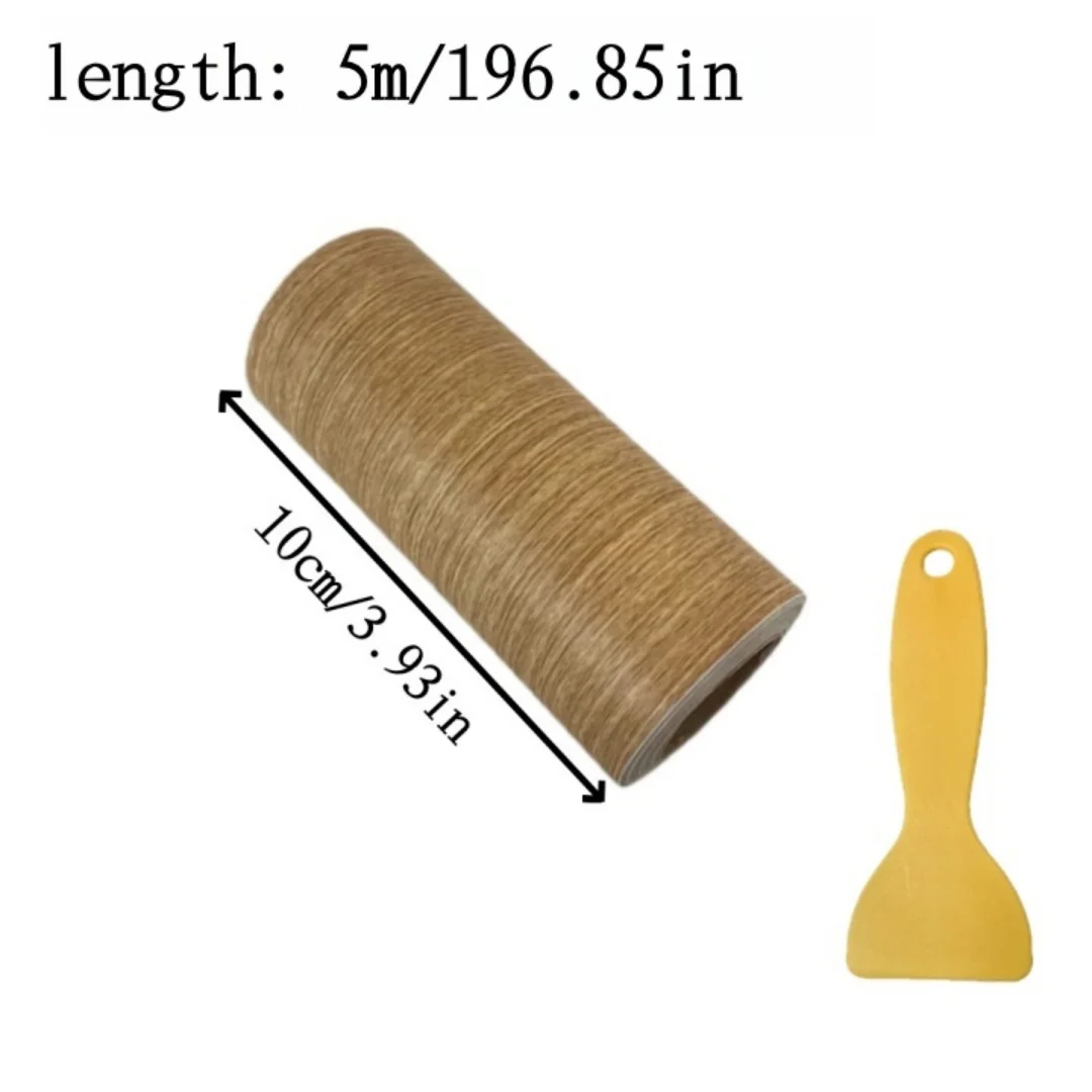 Thickened Wood Grain Skirting Line Wall Sticker - Self-Adhesive Decorative Border