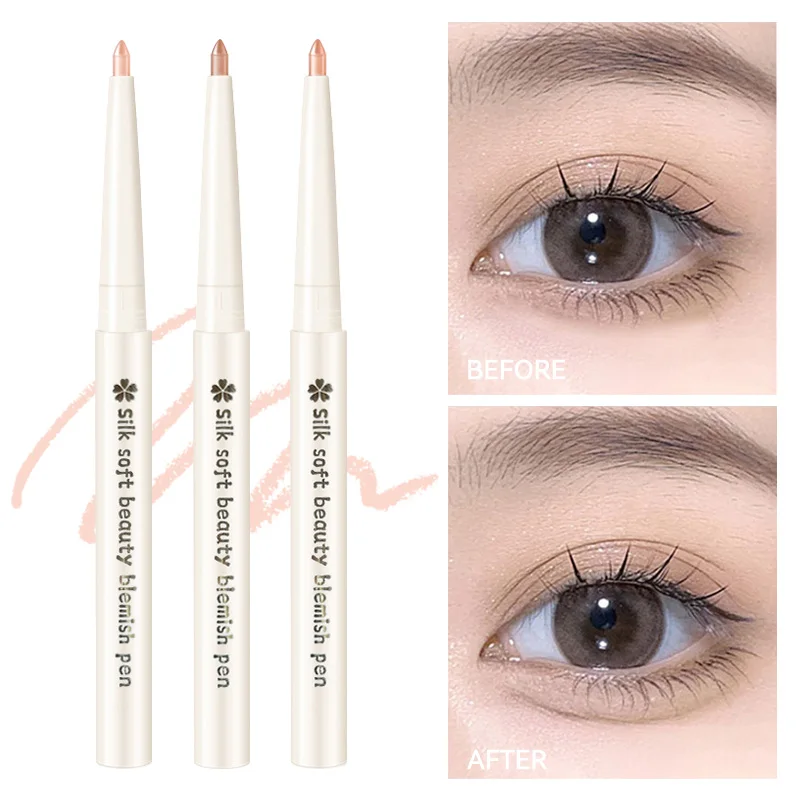 Hisyi Silk Concealer Waterproof Cover Concealer Naturally Cover with Nude Color Liner Pen Makeup Is More Sophisticated Suitable for a Variety of Skin Tones 3 Colors