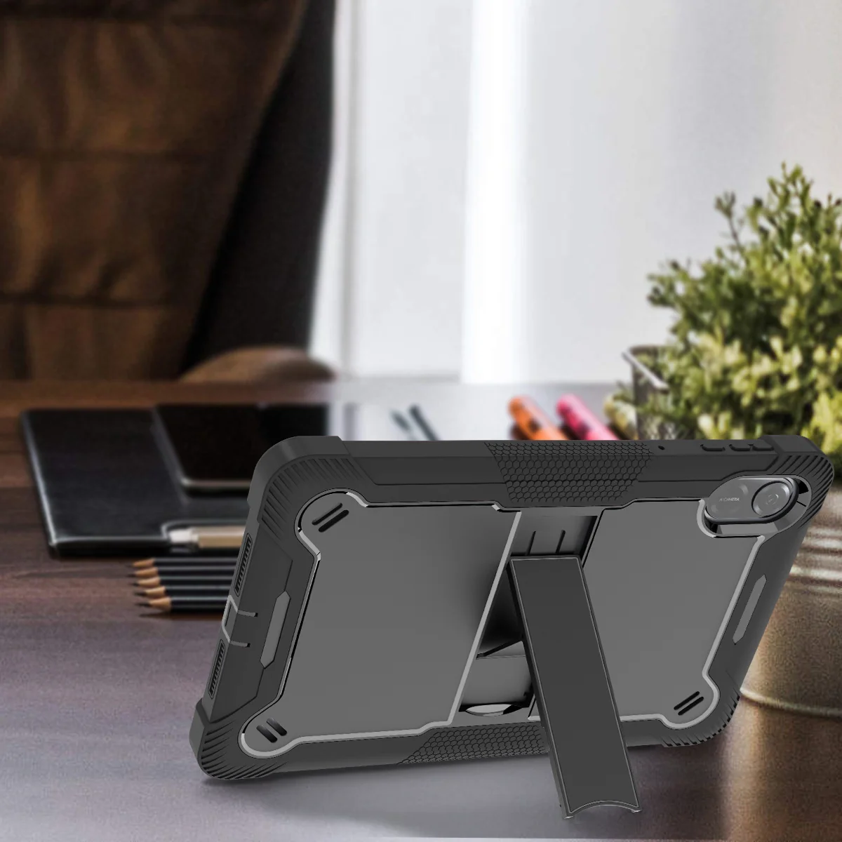 Durable Tri-Layer Kickstand Case with Shockproof Protection