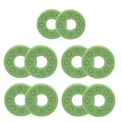 Miwayer 10 Pcs Anti - Slip Guitar Strap Rubber Locks - Secure and Safe Protection Pads (10Pcs Green)