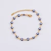 Blue Red Evil Eye Bracelet Stainless Steel Bead Lucky Turkish eye Jewelry For Women Simple Adjustable 4