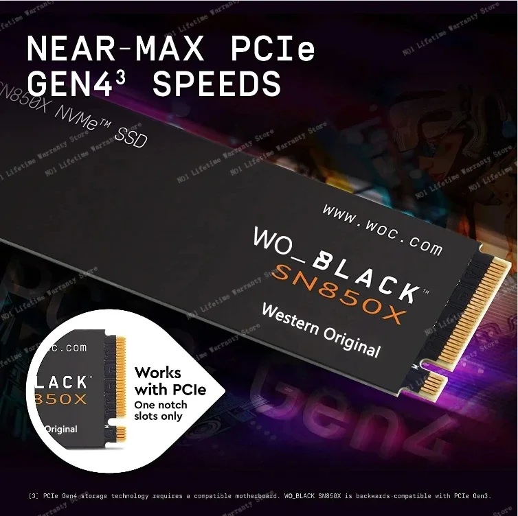   SN850X 2TB 4TB 8TB WO  7300 MB/S NVMe M.2 SSD PCIe 4.0 2280 SSD, ӿ Ʈ ǻ ̴ PC ƮϿ