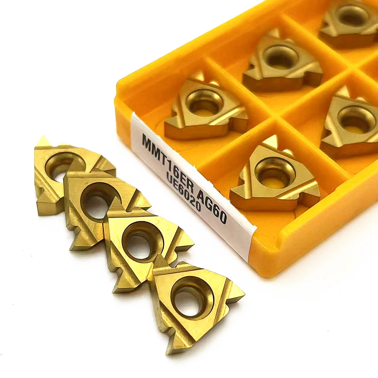 10pcs MMT16ER 11IR AG60 VP15TF US735 UE6020 초경 인서트 CNC 선반 나사 선삭 공구 16IR AG60 슬로팅 블레이드 커터 도구