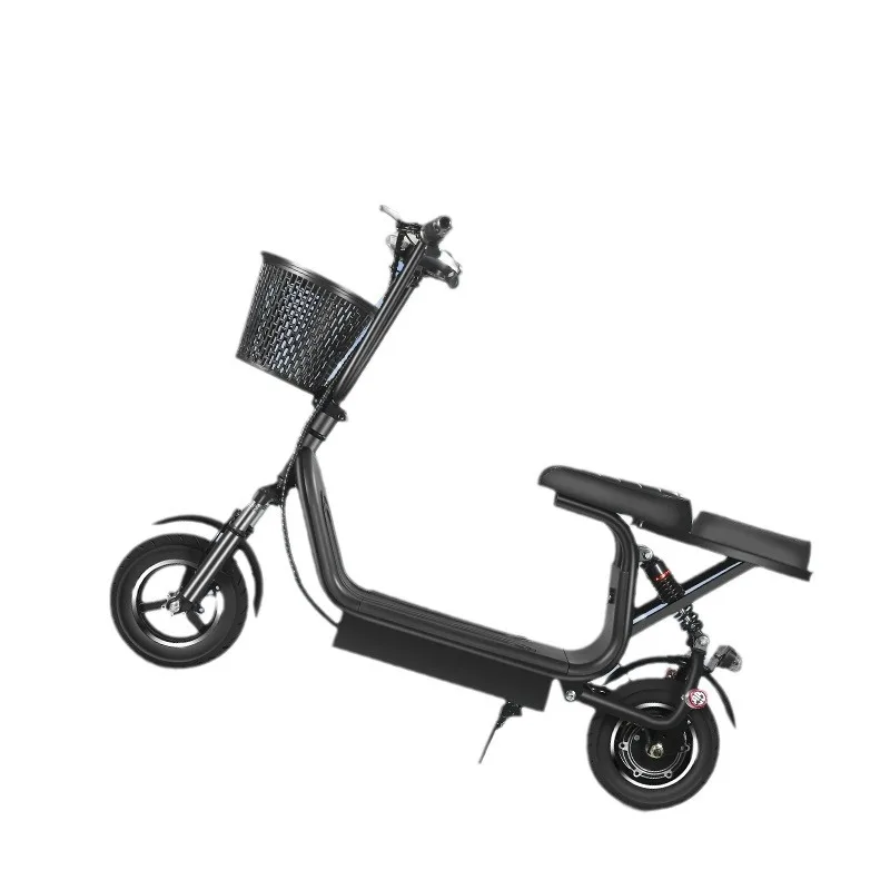 Small Harley two-wheel folding mini electric scooter lithium battery bicycle battery car can be picked up and delivered