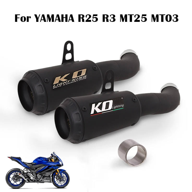 Per Kawasaki Ninja Zx6R Zx636 2009-2022 Sistema Di Scarico Moto Mid Middle Connect Link Pipe Slip On 51Mm Marmitta Escape