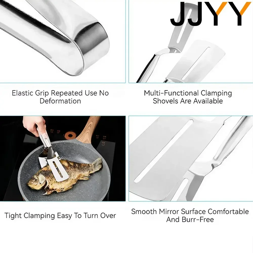 Stainless Steel Multifunctional Cooking Tongs Turner