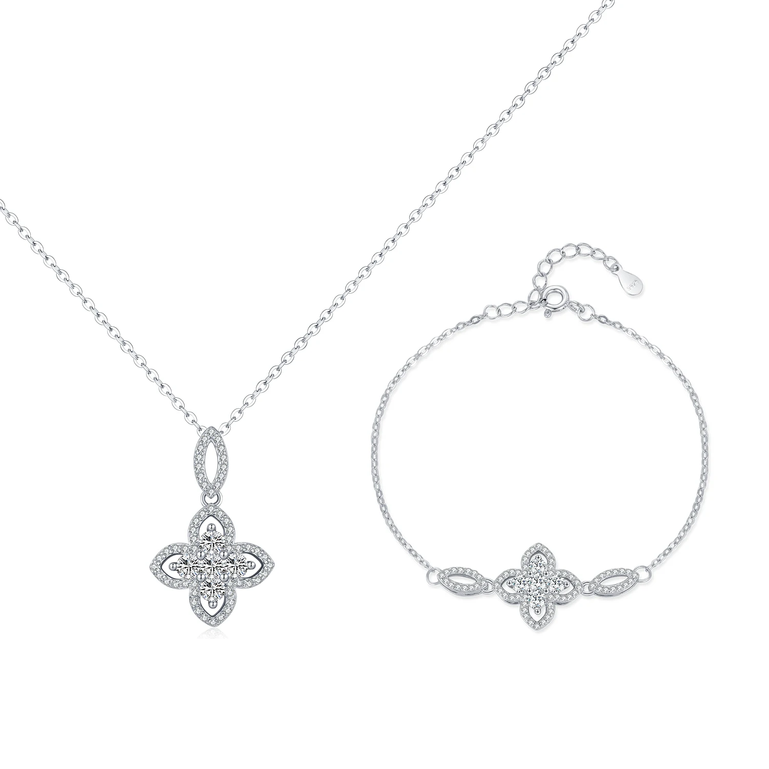 طقم مجوهرات زهور