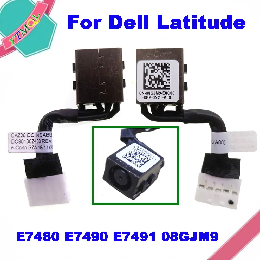 10-100 Pz Portatil Dc Power Jack Cabo Conector Parafor Dell Latitude Per Dell Latitude E7480 E7490 E7491 08 Gjm9 Dc30100Z400