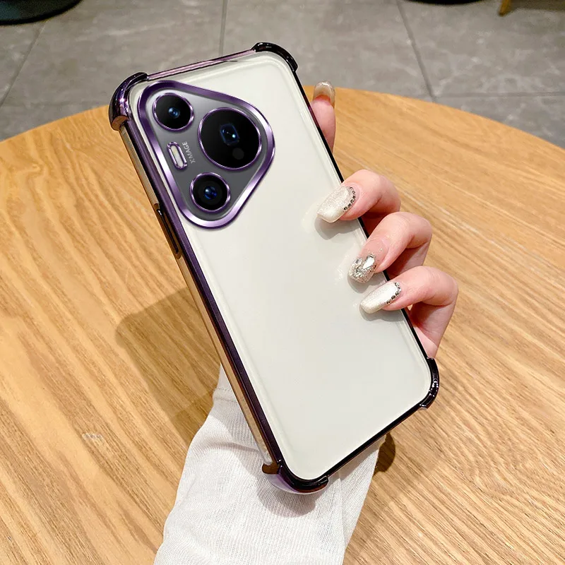 Clear Electroplate Shockproof Phone Case Bumper - Durable Protective Cover