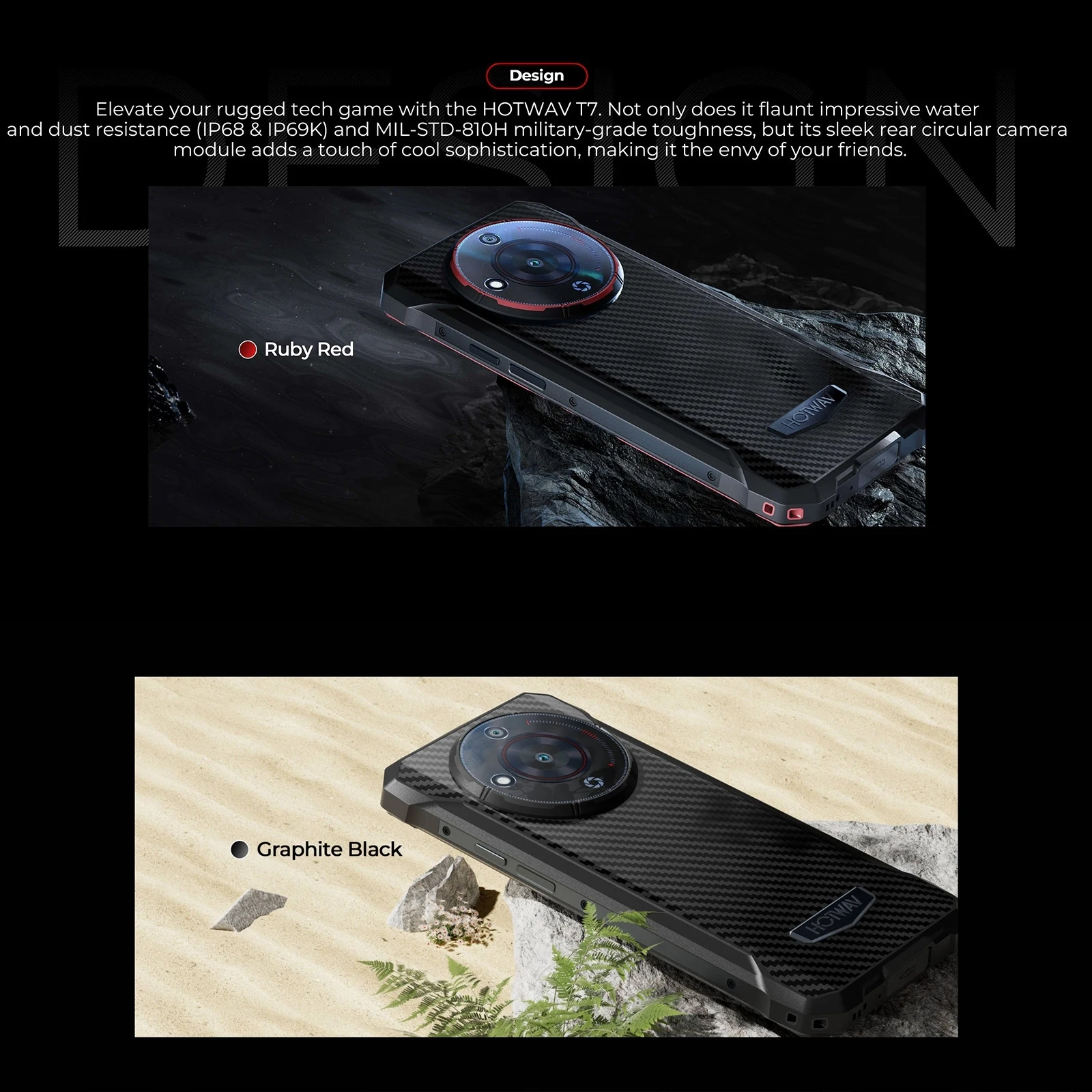 HOTWAV T7 Rugged Phone 4GB+128GB 6280mAh MT8788 Octa Core 6.52'' HD+ Display 21MP  Android 13 4G Global version Smartphone