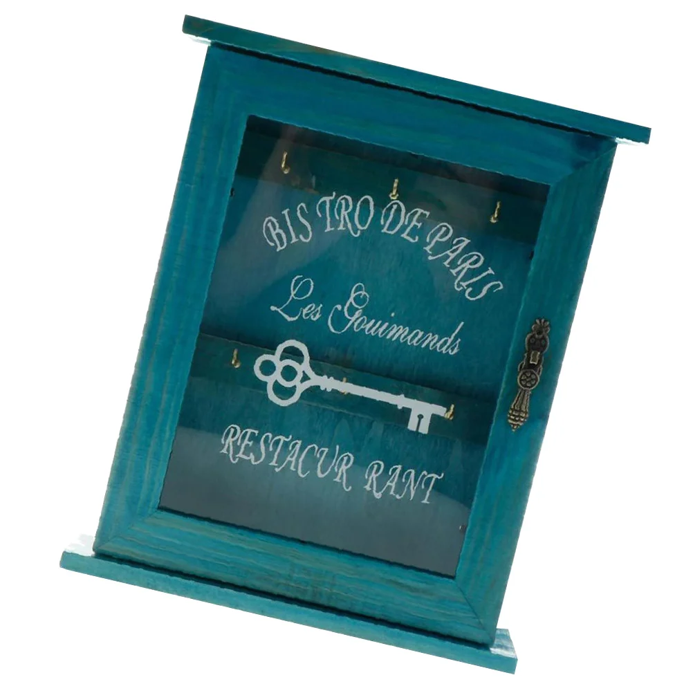 Key Wall Holder Box Storage Cabinet Rustic Decorative Organizer Entryway Wood Hook Case Mail Shelf Management Wooden Farmhouse