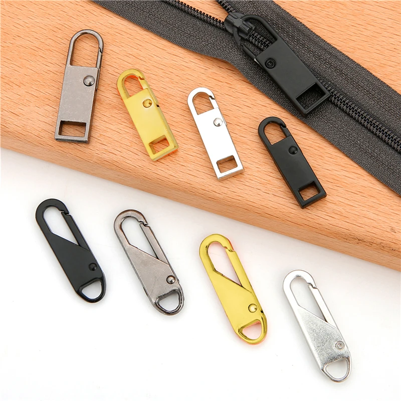 Universal Zipper Puller Detachable Zipper Head For Slider DIY Sewing Craft Sewing Metal Instant Repair Kits 2pcs