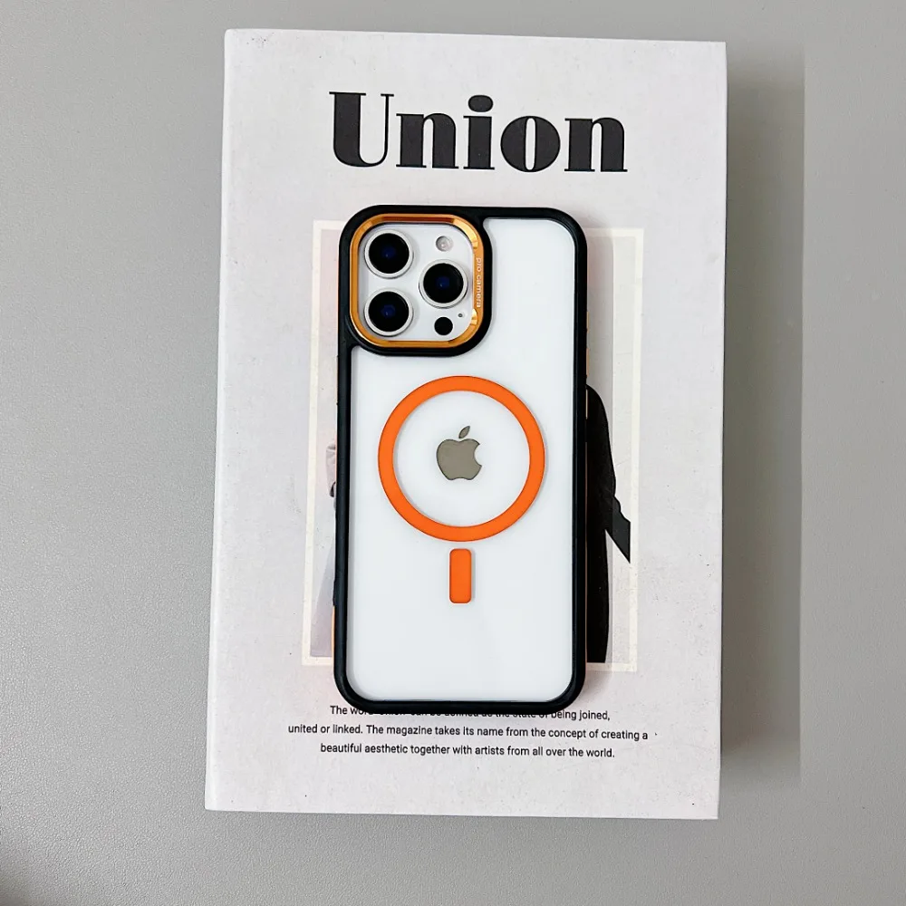 Upscale Luxury MagSafe Magnetic Adsorption Wireless Charge Color Clear Case For iPhone 16 15 14 13 12 11 Pro Max Plus Back Cover