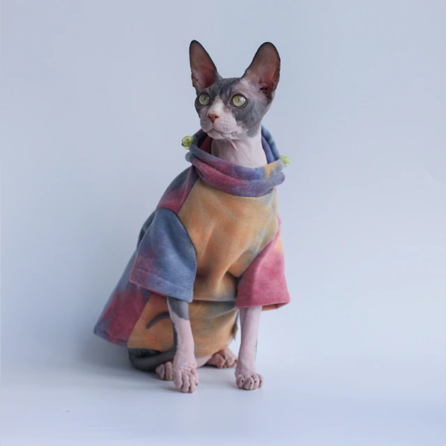 Cheap Cat Clothes Autumn Winter Warm Hoodie Clothes for Cats Dogs Sphynx  Kitty Kitten Coat Jackets Fish Bone Printed Cat Costumes Puppy Pet Clothing  Outfits