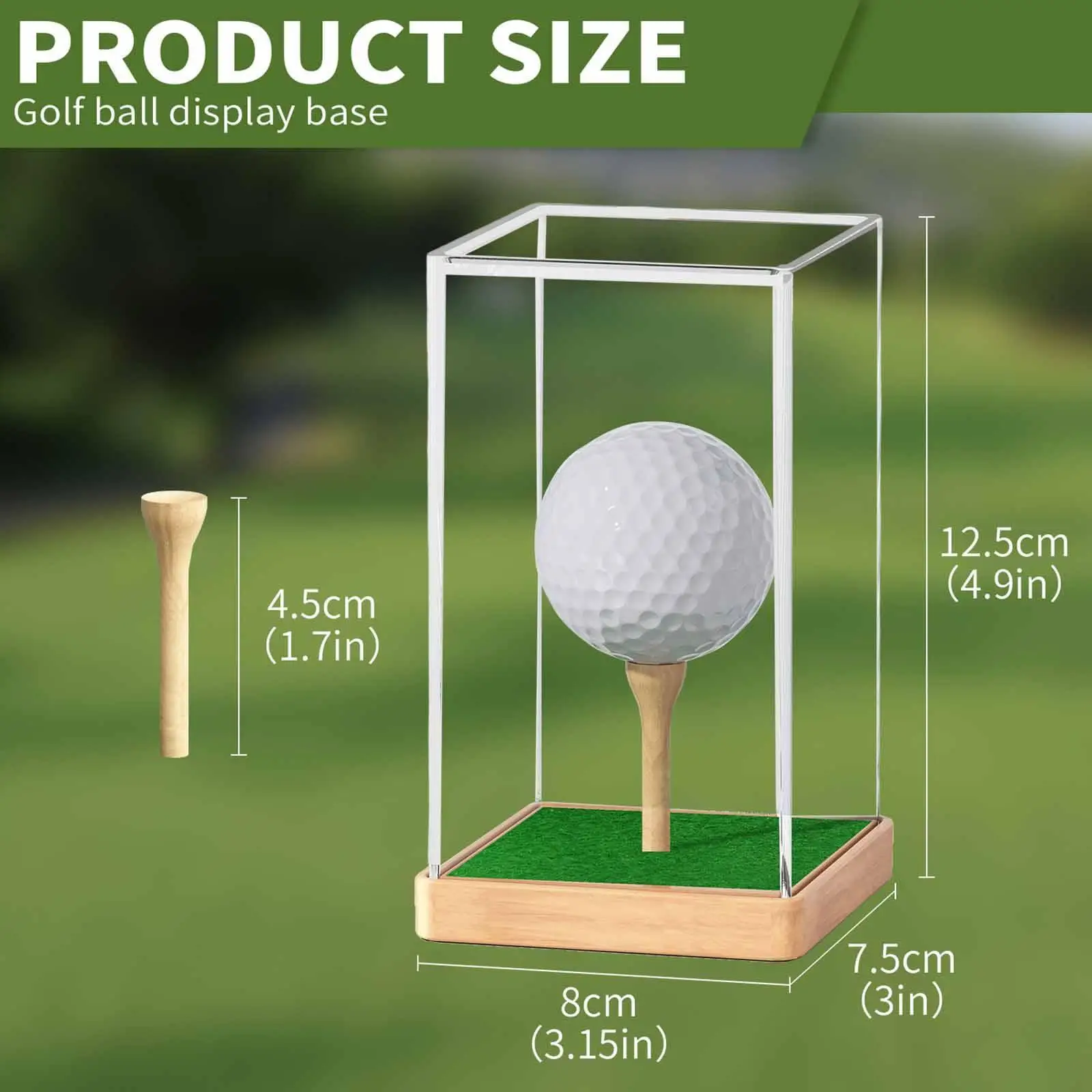 Golf Ball Display Box Multiuse Storage Box for Earphone Small Toys Baseball