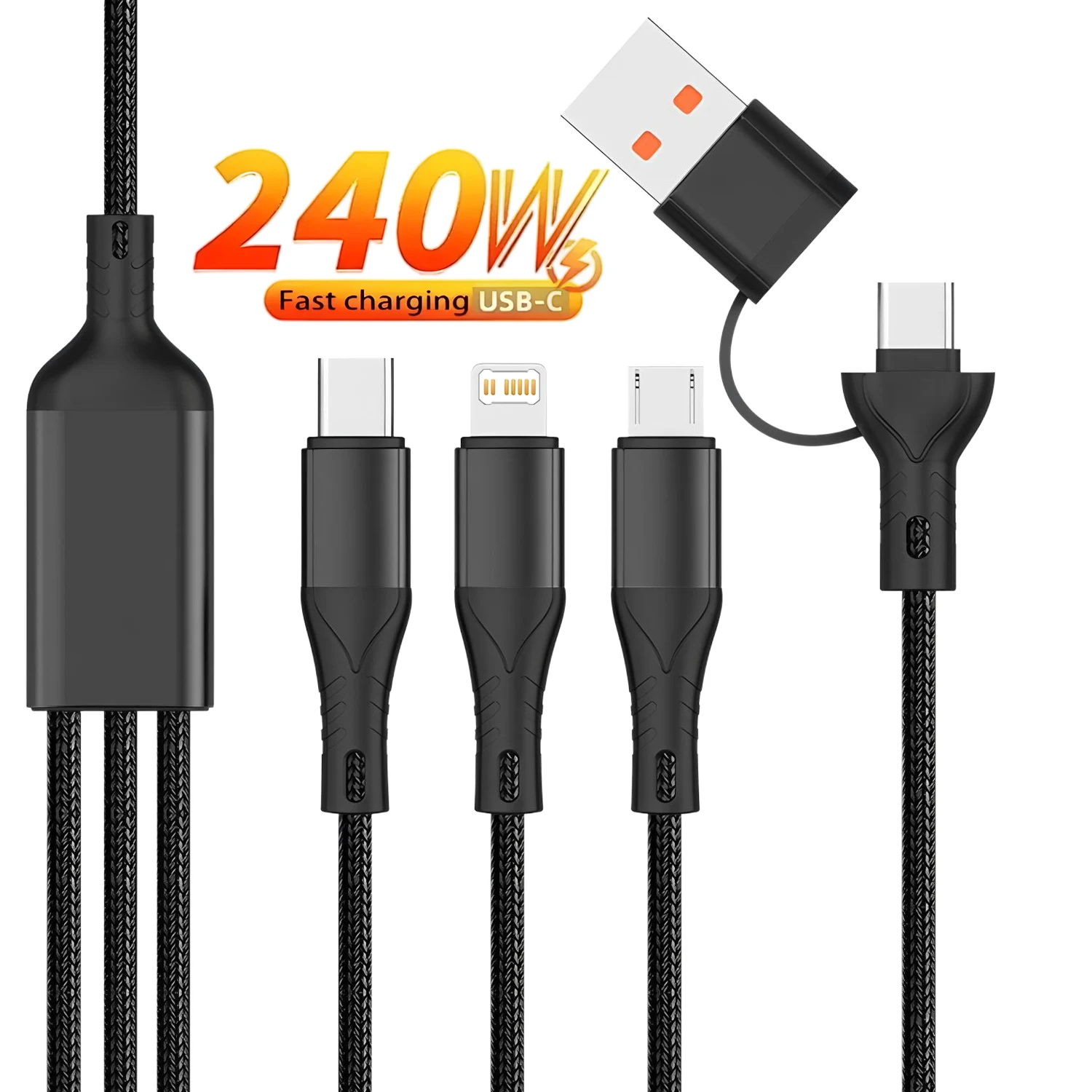 2 In 3 Fast Charging Cable for All Device Types