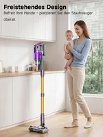 Aspirateur sans fil Tdyon Nova 680W 70000PA, autonomie de 75 minutes, batterie amovible, autoportant, recharge mural 4