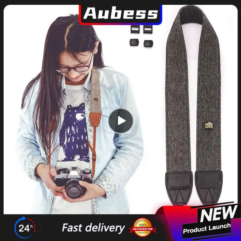 니콘 올림푸스 DSLR 카메라용 휴대용 카메라 스트랩, 어깨 목 빈티지 스트랩 벨트, 100% 코튼 카메라 스트랩