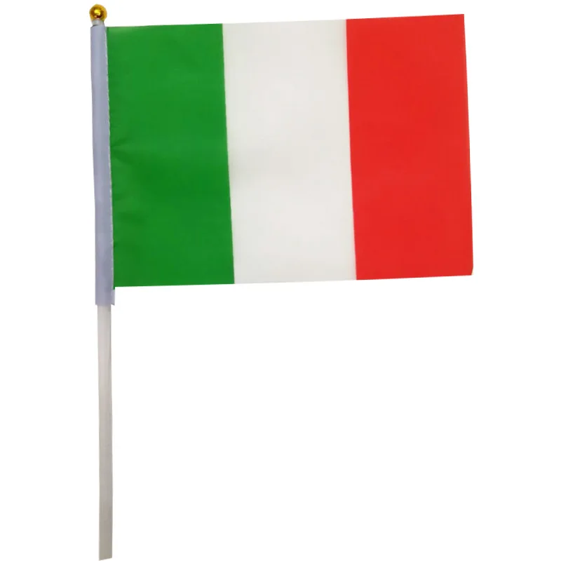 10 Pcs/lot Italy Hand Waving Flags 14x21cm Italy Flag Wholesale