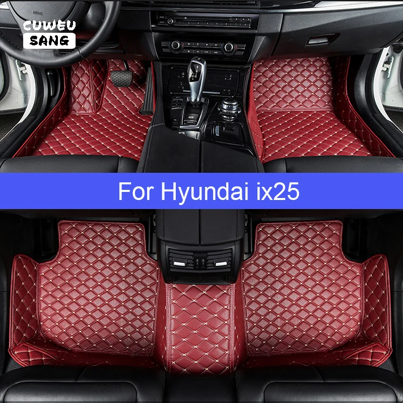 CUWEUSANG Car Floor Mats For Hyundai ix25 Creta Foot Coche Accessories