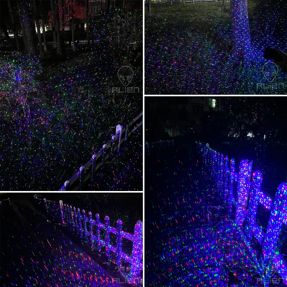 ALIEN ruchome statyczne czerwone zielone niebieskie kropki gwiazda laserowe światełka świąteczne projektor ogrodowa wodoodporna świąteczna choinka 6 ALIEN ruchome statyczne czerwone zielone niebieskie kropki gwiazda laserowe światełka świąteczne projektor ogrodowa wodoodporna świąteczna choinka 6