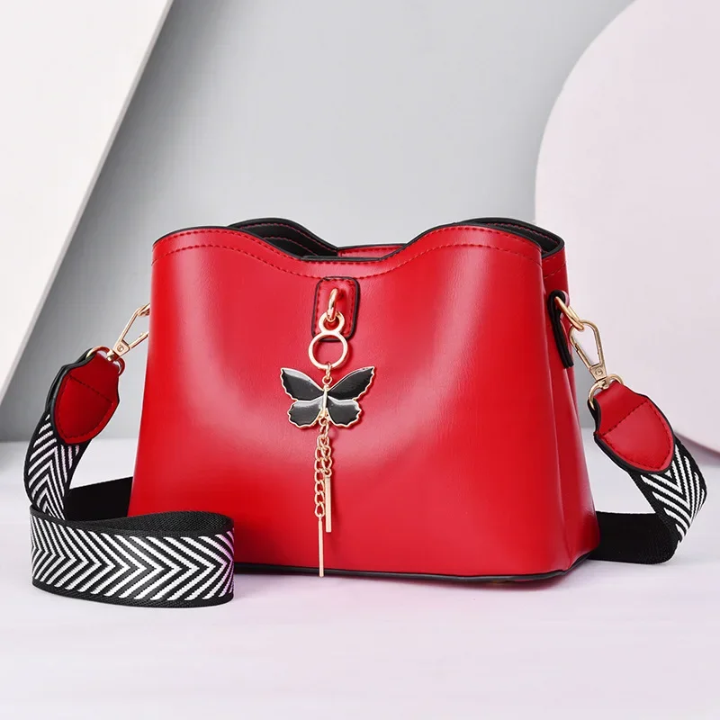 Ladies Handbag Shoulder Bag Crossbody Bag Women White Designer Butterfly Tassel PU Leather Messenger Tote